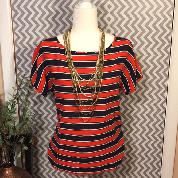 NWOT J Crew Silk Gondola Striped Boxy Top, Small - Picture 2 of 7